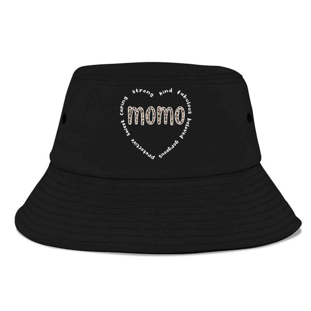 Momo Heart Momo Grandmother Appreciation Momo Grandma Bucket Hat, Mother Day Hat, Mother’s Day Gifts