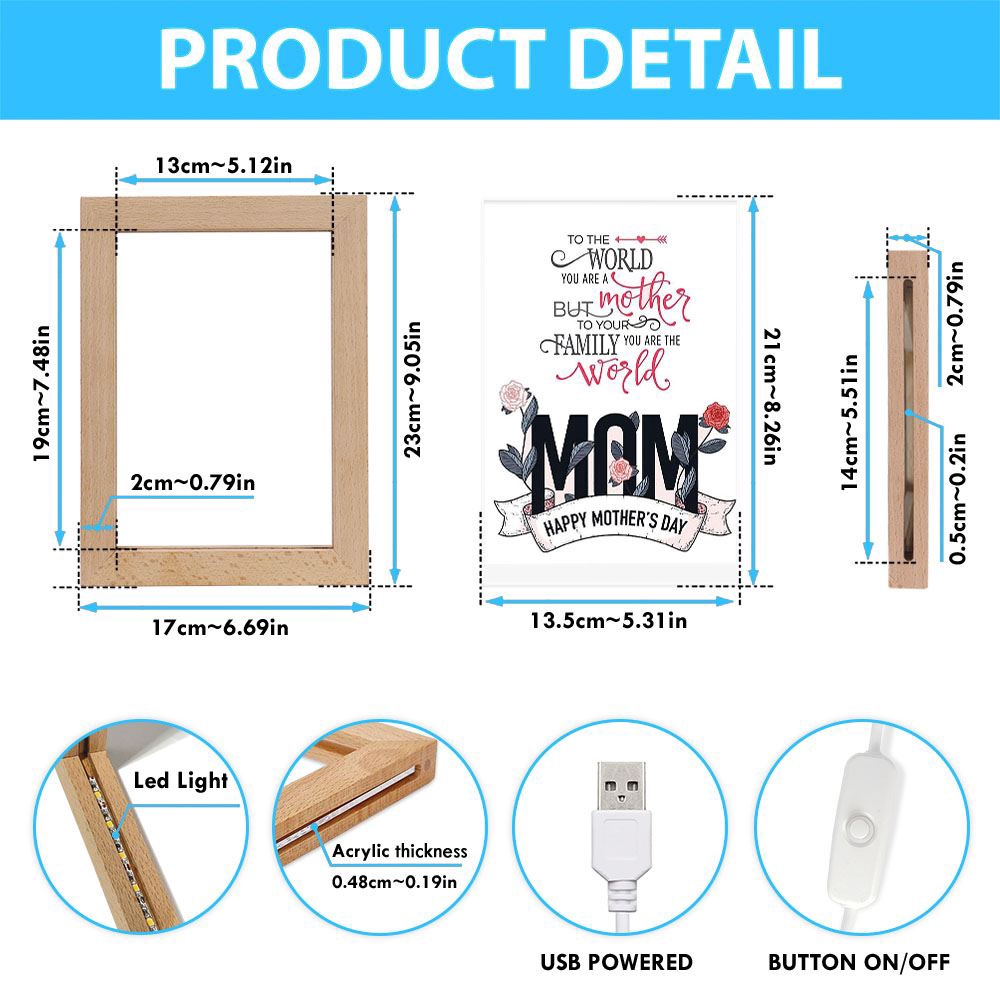 Mother Is The World Happy Mother’s Day Special Gifts Vertical Frame Lamp, Picture Frame Light, Frame Lamp, Mother’s Day Gifts Mother Is The World Happy Mother’s Day Special Gifts Vertical Frame Lamp, Picture Frame Light, Frame Lamp, Mother’s Day Gifts