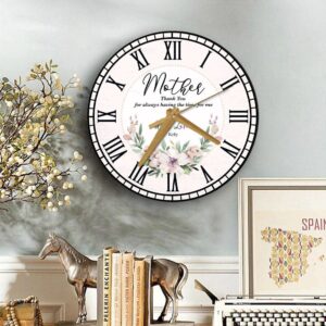Mother Pink Watercolour Floral Mother s Day Birthday Gift Personalised Wooden Clock Mother s Day Clock Mother s Day Gifts 2 bodoxm.jpg