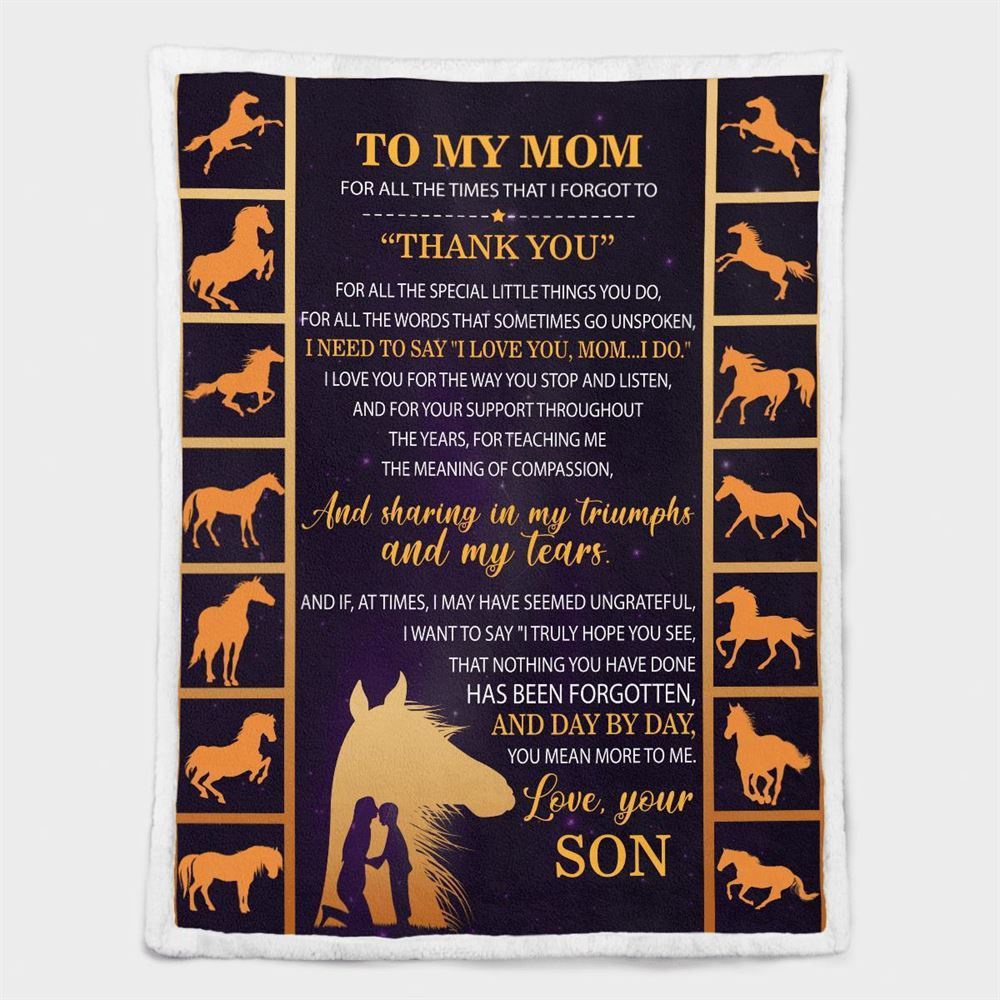 Mother’s Day Blanket For Mom For All The Times That I Forgot To Thank You Blanket Horse Blanket, Blankets For Mothers Day Mother’s Day Blanket For Mom For All The Times That I Forgot To Thank You Blanket Horse Blanket, Blankets For Mothers Day