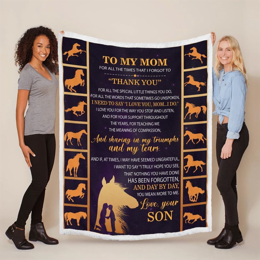 Mother’s Day Blanket For Mom For All The Times That I Forgot To Thank You Blanket Horse Blanket, Blankets For Mothers Day Mother’s Day Blanket For Mom For All The Times That I Forgot To Thank You Blanket Horse Blanket, Blankets For Mothers Day