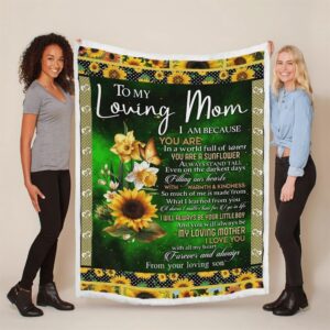 Mother s Day Blanket For Mom I Love You With All My Heart Blanket From Son Blankets For Mothers Day 3 aaw55l.jpg