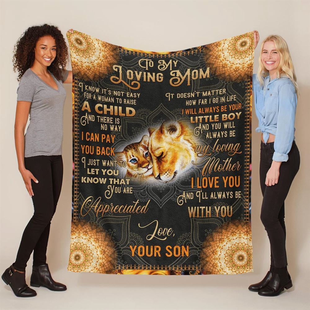 Mother’s Day Blanket For Mom It’S Not Easy For A Woman To Raise A Child Lion Blanket From Son, Blankets For Mothers Day Mother’s Day Blanket For Mom It’S Not Easy For A Woman To Raise A Child Lion Blanket From Son, Blankets For Mothers Day