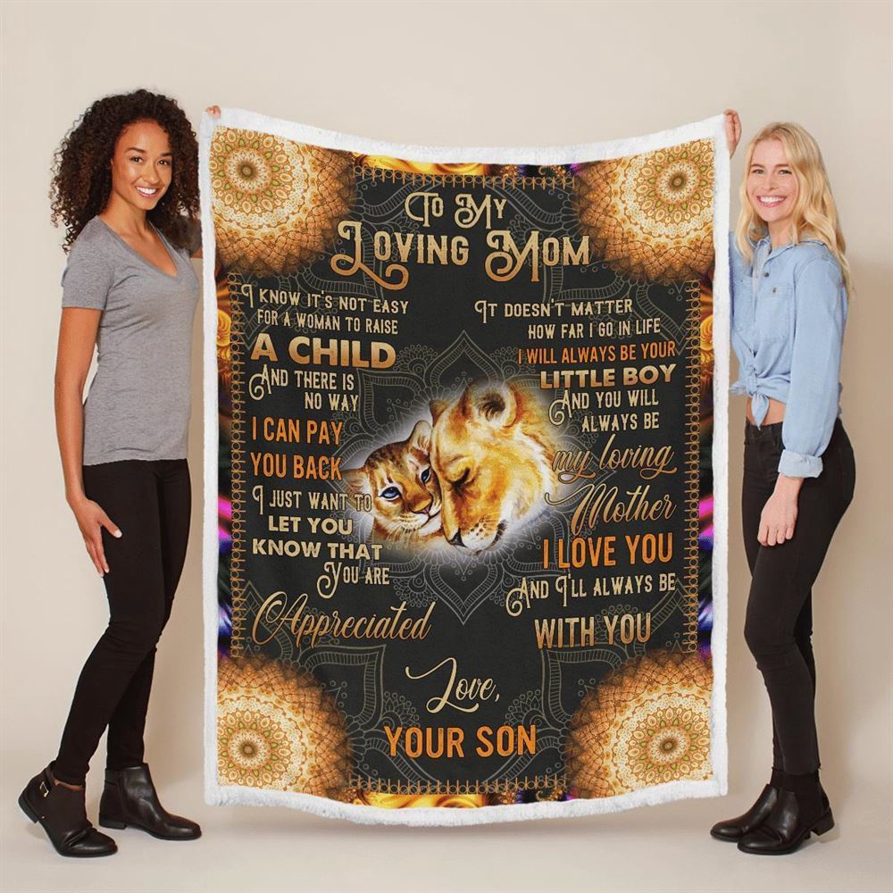 Mother’s Day Blanket For Mom It’S Not Easy For A Woman To Raise A Child Lion Blanket From Son, Blankets For Mothers Day Mother’s Day Blanket For Mom It’S Not Easy For A Woman To Raise A Child Lion Blanket From Son, Blankets For Mothers Day