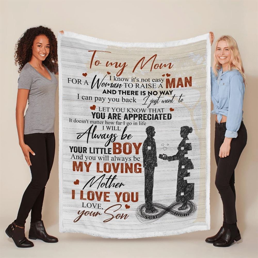 Mother’s Day Blanket For Mom It’S Not Easy For A Woman To Raise A Man Blanket From Son, Blankets For Mothers Day Mother’s Day Blanket For Mom It’S Not Easy For A Woman To Raise A Man Blanket From Son, Blankets For Mothers Day