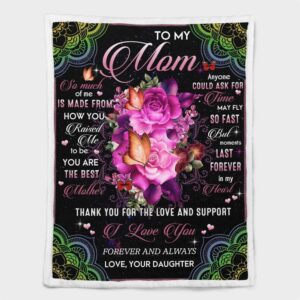 Mother s Day Blanket For Mom Thanks For The Love Support Blanket From Daughter Blankets For Mothers Day 2 gweiia.jpg