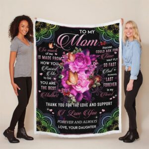 Mother s Day Blanket For Mom Thanks For The Love Support Blanket From Daughter Blankets For Mothers Day 3 iofodk.jpg