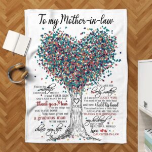 Mother s Day Blanket For Mother In Law Thanks For Bringing My Husband Into This World Blanket Mother In Law Blankets For Mothers Day 3 xiaqgr.jpg