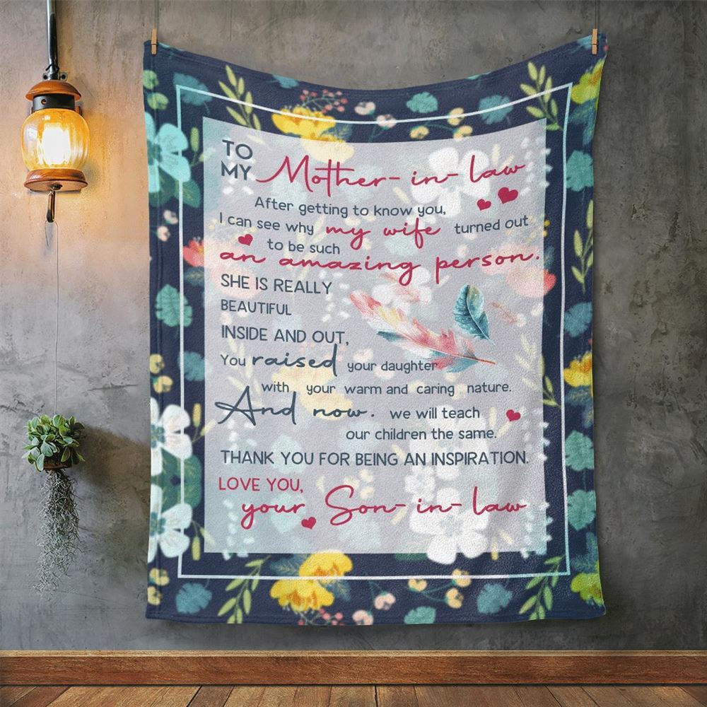 Mother’s Day Gift For Mother-In-Law Blanket Thanks For Being An Inspiration Blanket Mother’s Day-In-Law Blanket, Blankets For Mothers Day Mother’s Day Gift For Mother-In-Law Blanket Thanks For Being An Inspiration Blanket Mother’s Day-In-Law Blanket, Blankets For Mothers Day