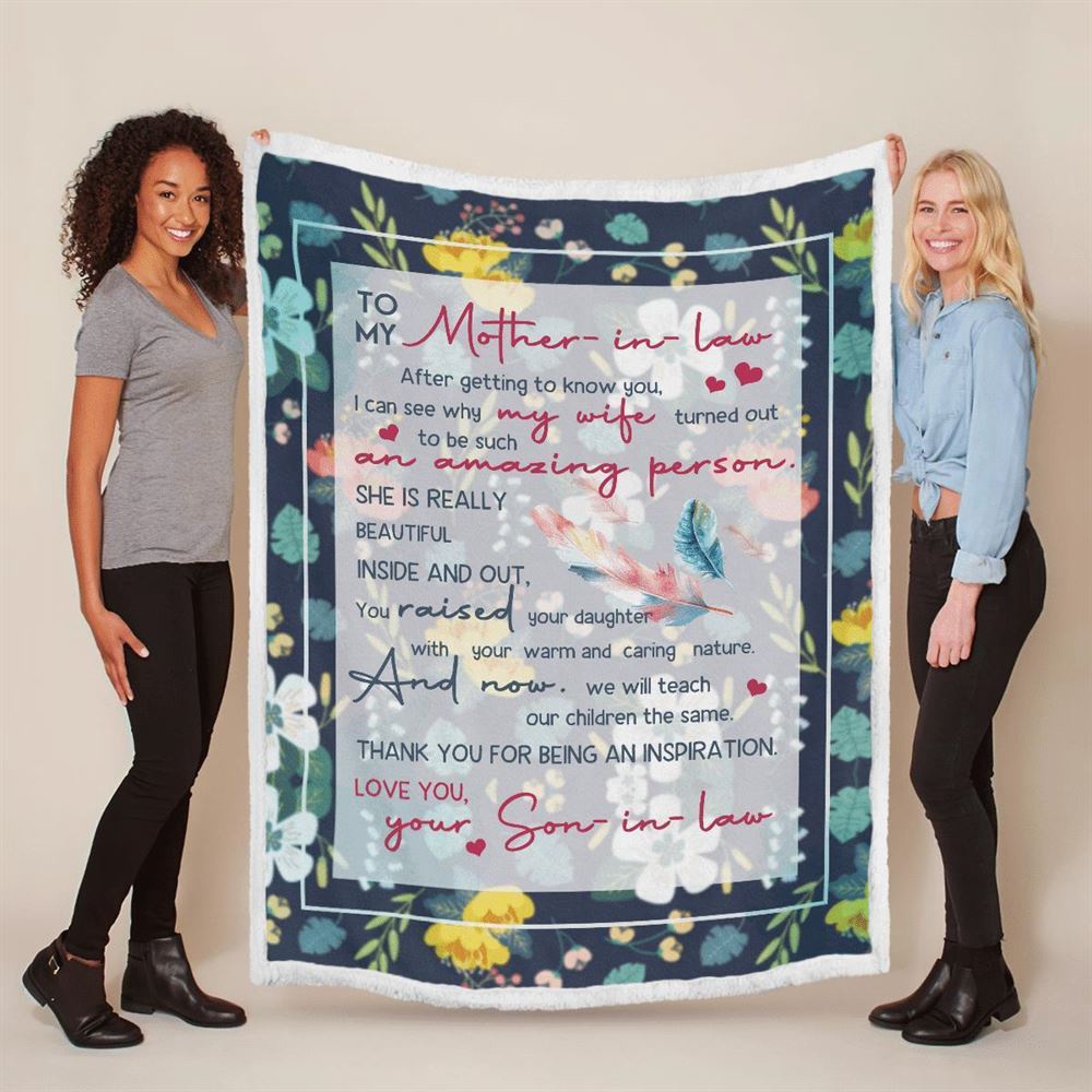 Mother’s Day Gift For Mother-In-Law Blanket Thanks For Being An Inspiration Blanket Mother’s Day-In-Law Blanket, Blankets For Mothers Day Mother’s Day Gift For Mother-In-Law Blanket Thanks For Being An Inspiration Blanket Mother’s Day-In-Law Blanket, Blankets For Mothers Day