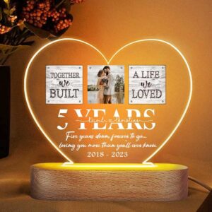 Mother s Day Led Lights 5 Year Anniversary Gift for Wife Custom Couple Photo Husband and Wife Night Light Bedroom Decor 1 ndpajl.jpg