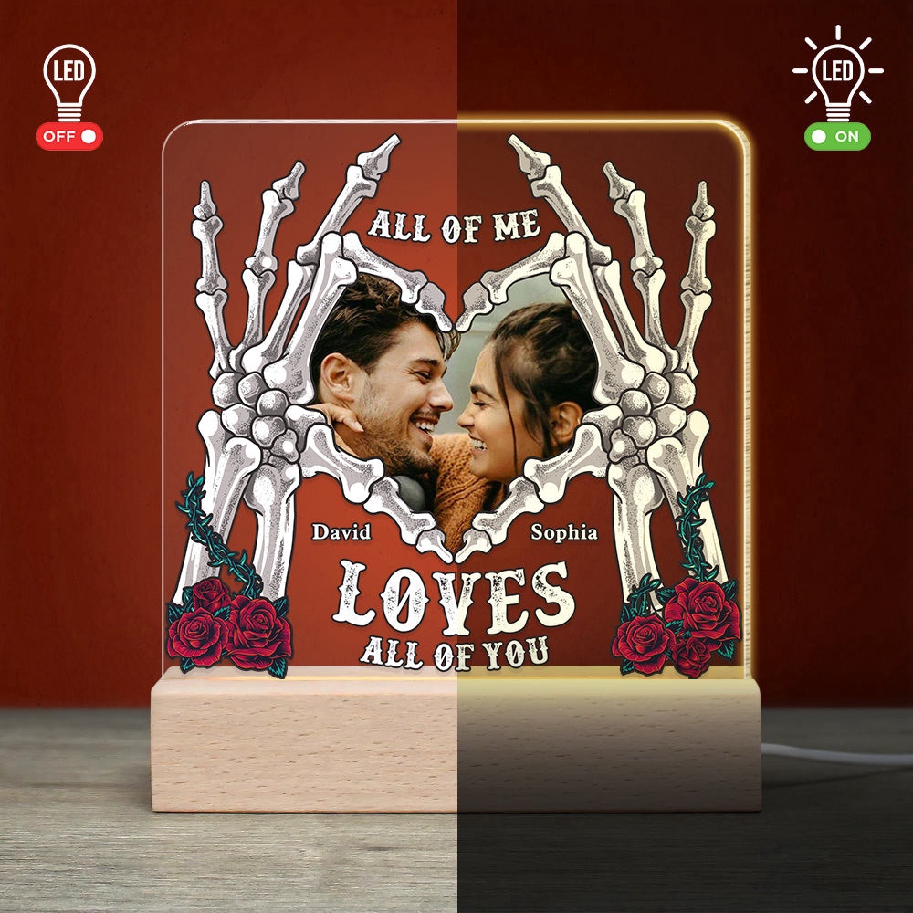 Mother’s Day Led Lights, All Of Me Loves All Of You, Couple Personalized Led Light Wooden Base Mother’s Day Led Lights, All Of Me Loves All Of You, Couple Personalized Led Light Wooden Base
