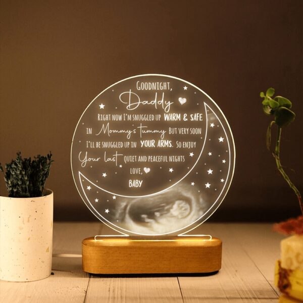 Mother’s Day Led Lights, Dad To Be Ultrasound Image, Personalized Dad Night Light, Gift For Dad At First Father’s Day, Custom Mothers Day Gifts