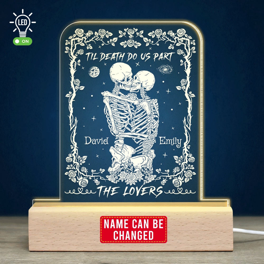 Mother’s Day Led Lights, Til Death Do Us Part The Lovers, Gift For Couple, Personalized 3D Couple Led Light, Custom Mothers Day Gifts