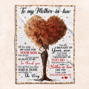Mother s Day Mother In Law Blanket For Black Mother In Law Art Fleece Blanket Blankets For Mothers Day 2 aedetw.jpg