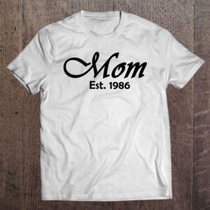 Mothers Day Mom Est 1986 Vintage T-Shirt,…