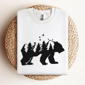 Mountain Range Bear Sweatshirt, Mother Sweatshirt, Sweatshirt…