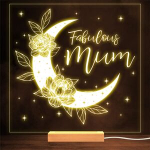 Mum Boho Crescent Moon Stars Flowers Mother’s…