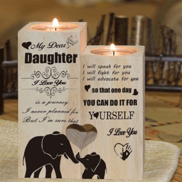 My Dear Daughter, I Will Speak For Your I Will Fight For Your I Will Advocate For Your Heart Candle Holders, Mothers Day Candle