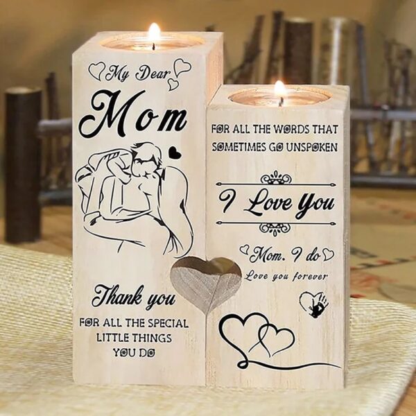 My Dear Mom, I Do Love You Forever Candle Holder, Mothers Day Candle
