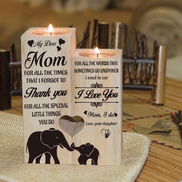 My Dear Mom, Thank You For All The Special Little Things You Do Heart Candle Holders, Mothers Day Candle