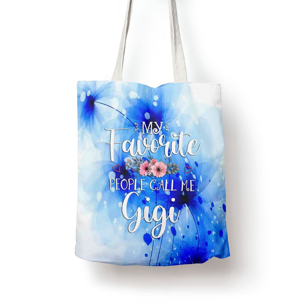 My Favorite People Call Me Gigi Floral Mothers Day Tote Bag, Mom Tote Bag, Tote Bags For Moms, Gift Tote Bags