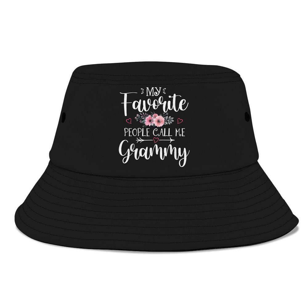 My Favorite People Call Me Grammy Funny Floral Mothers Day Bucket Hat, Mother Day Hat, Mother’s Day Gifts