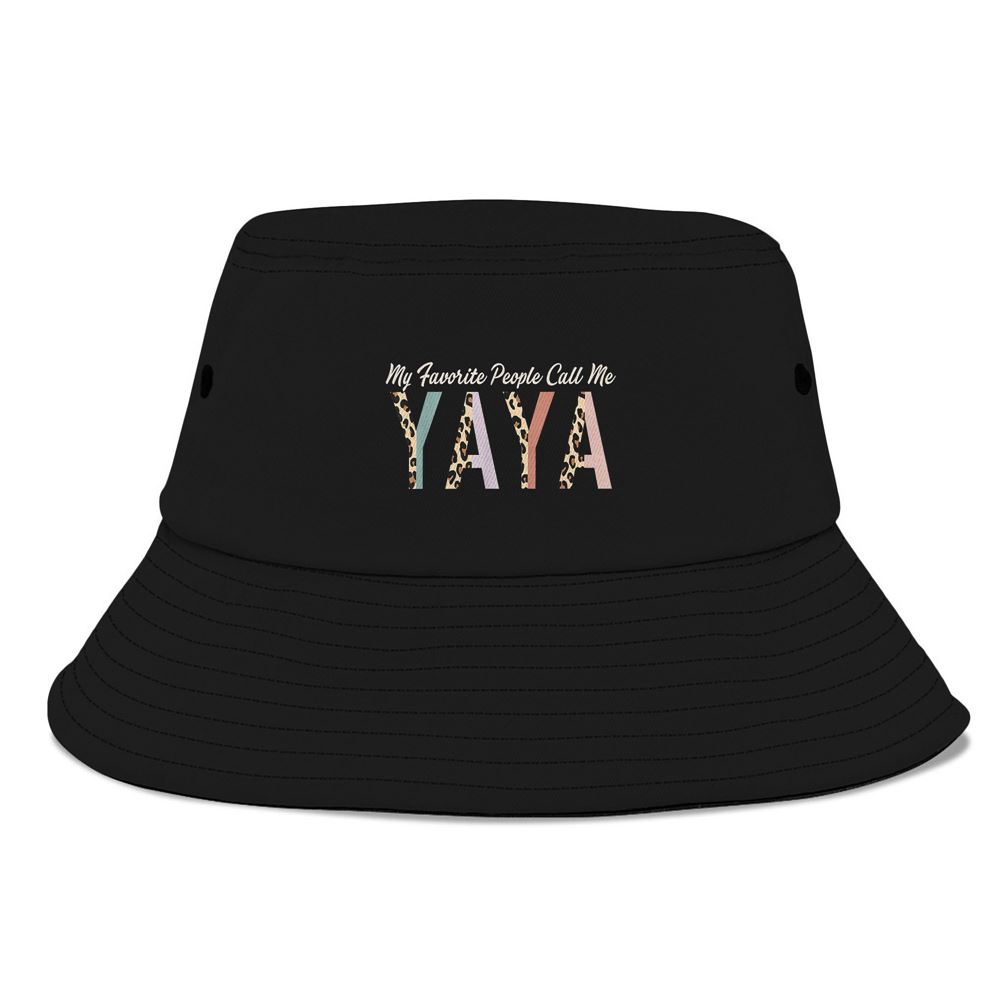 My Favorite People Call Me Yaya Gifts Leopard Mothers Day Bucket Hat, Mother Day Hat, Mother’s Day Gifts