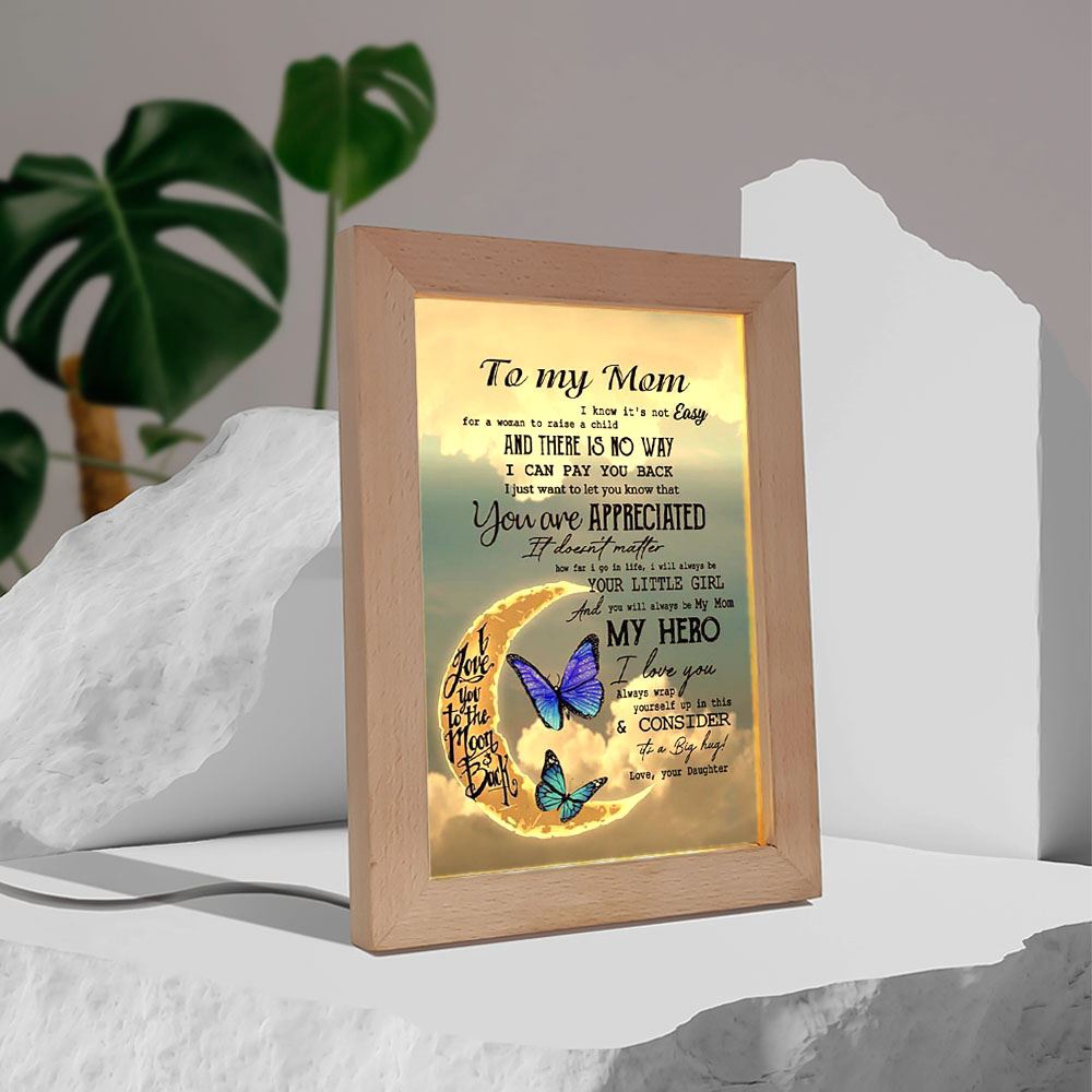 My Mom My Hero Frame Lamp, Picture Frame Light, Frame Lamp, Mother’s Day Gifts