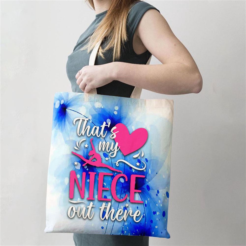 My Niece Gymnastics Aunt Of A Gymnast Auntie Tote Bag, Mom Tote Bag, Tote Bags For Moms, Gift Tote Bags