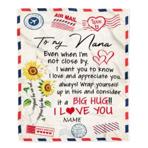 Nana Blanket From Grandkids Love Big Hug…