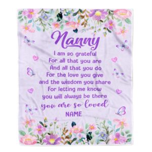 Nanny Blanket From Kids Floral Butterfly Love…