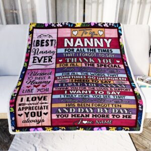 Nanny Blanket From Kids Thank You For The Love Personalized Blanket For Mom Mother s Day Gifts Blanket 2 rlqtwe.jpg