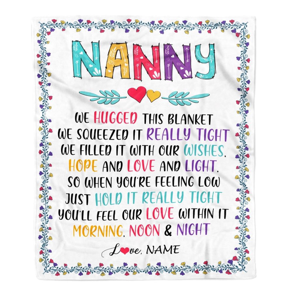 Nanny Blanket From Kids We Hugged This Blanket 1, Personalized Blanket For Mom, Mother’s Day Gifts Blanket Nanny Blanket From Kids We Hugged This Blanket 1, Personalized Blanket For Mom, Mother’s Day Gifts Blanket