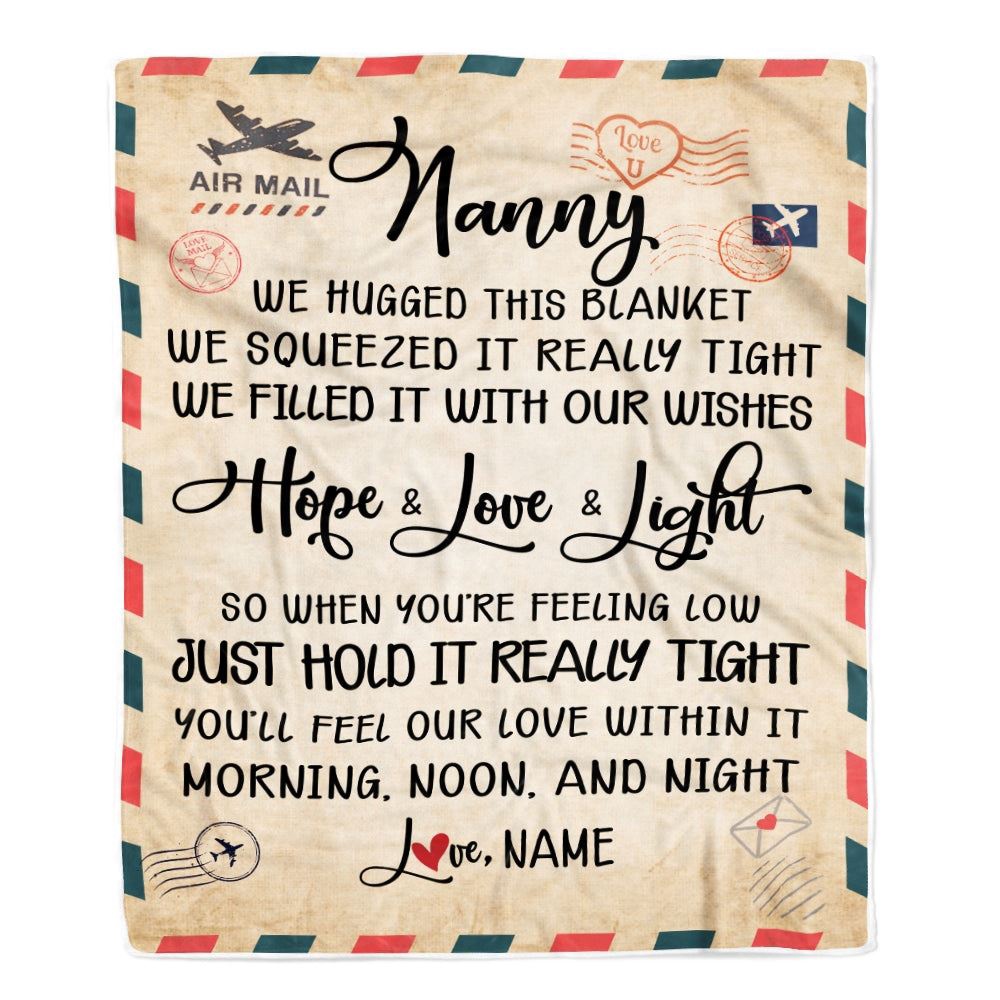 Nanny Blanket From Kids We Hugged This Blanket Mail Letter, Personalized Blanket For Mom, Mother’s Day Gifts Blanket Nanny Blanket From Kids We Hugged This Blanket Mail Letter, Personalized Blanket For Mom, Mother’s Day Gifts Blanket