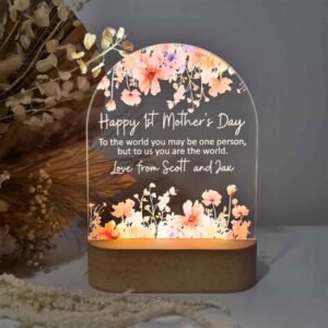 Personalised Handcrafted Floral LED Lamp for Mother s Day 1st Mother s Day World 3D Led Light Wooden Base Custom Mothers Day Gifts 3 msnwgy.jpg