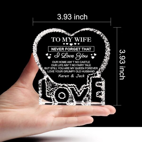 Personalized To My Wife, Still You Are My Queen Forever Heart Crystal, Mother Day Heart, Mother’s Day Gifts