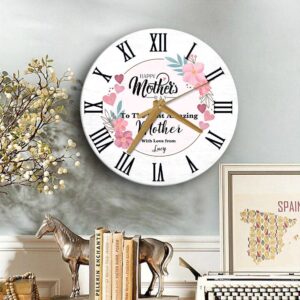 Pink Floral The Most Amazing Mother s Day Gift Personalised Wooden Clock Mother s Day Clock Mother s Day Gifts 2 hdtohn.jpg