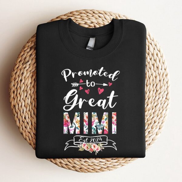 Promoted To Great Mimi Est 2024 Mothers Day Flower Sweatshirt, Mother Sweatshirt, Sweatshirt For Mom, Mum Sweatshirt