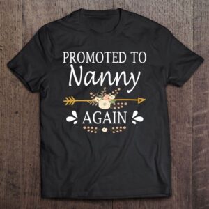 Promoted To Nanny Again Shirt Mothers Day…