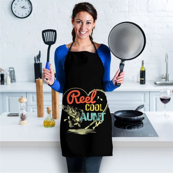 Reel Cool Aunt Fishing Mothers Day For Womens Apron, Aprons For Mother’s Day, Mother’s Day Gifts