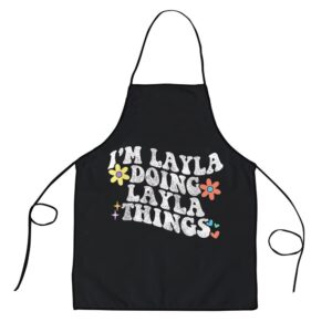 Retro Groovy Im LAYLA Doing LAYLA Things Funny Mothers Day Apron Aprons For Mother s Day Mother s Day Gifts 1 oygte3.jpg