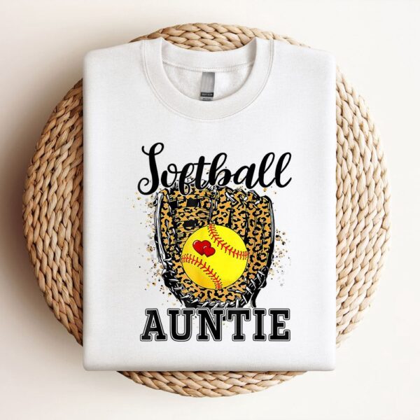 Softball Auntie Leopard Game Day Aunt Mother Sweatshirt, Mother Sweatshirt, Sweatshirt For Mom, Mum Sweatshirt