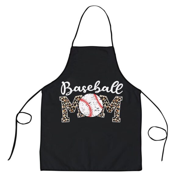 Softball Baseball Mom Leopard Tee Mother’s Day Apron, Aprons For Mother’s Day, Mother’s Day Gifts