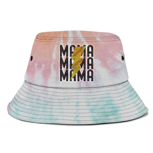 Softball Mama Lighting Softball Mothers Day Bucket Hat, Mother Day Hat, Mother’s Day Gifts