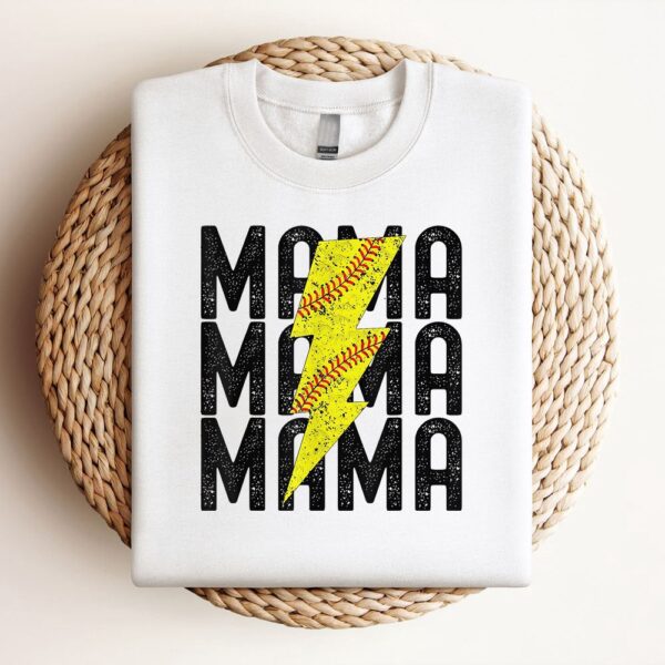 Softball Mama Lighting Softball Mothers Day Sweatshirt, Mother Sweatshirt, Sweatshirt For Mom, Mum Sweatshirt
