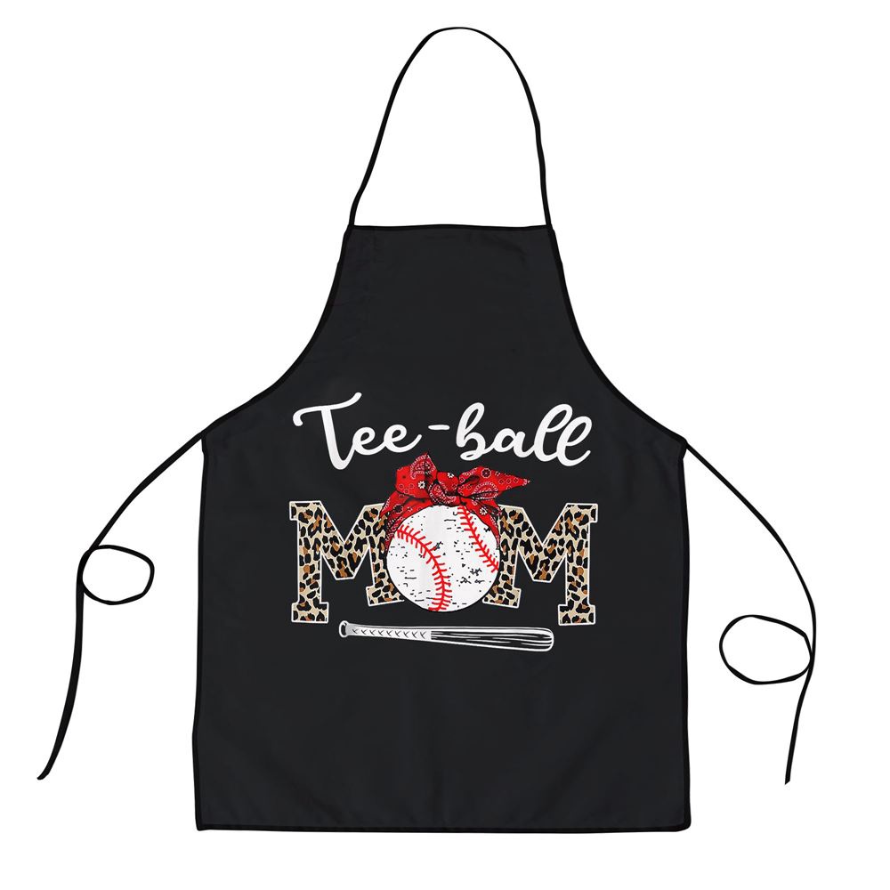 Teeball Mom Leopard Funny Teeball Mom Mothers Day Apron, Aprons For Mother’s Day, Mother’s Day Gifts