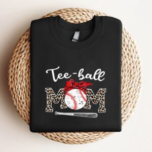 Teeball Mom Leopard Funny Teeball Mom Mothers…