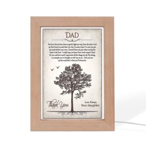 Thank You Dad Frame Lamp, Picture Frame…