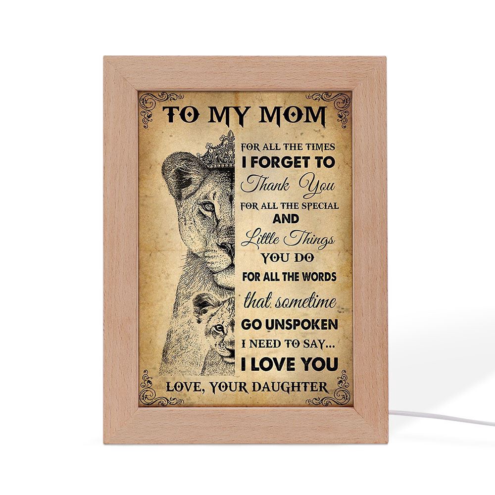 Thank You Mom Frame Lamp, Picture Frame Light, Frame Lamp, Mother’s Day Gifts Thank You Mom Frame Lamp, Picture Frame Light, Frame Lamp, Mother’s Day Gifts